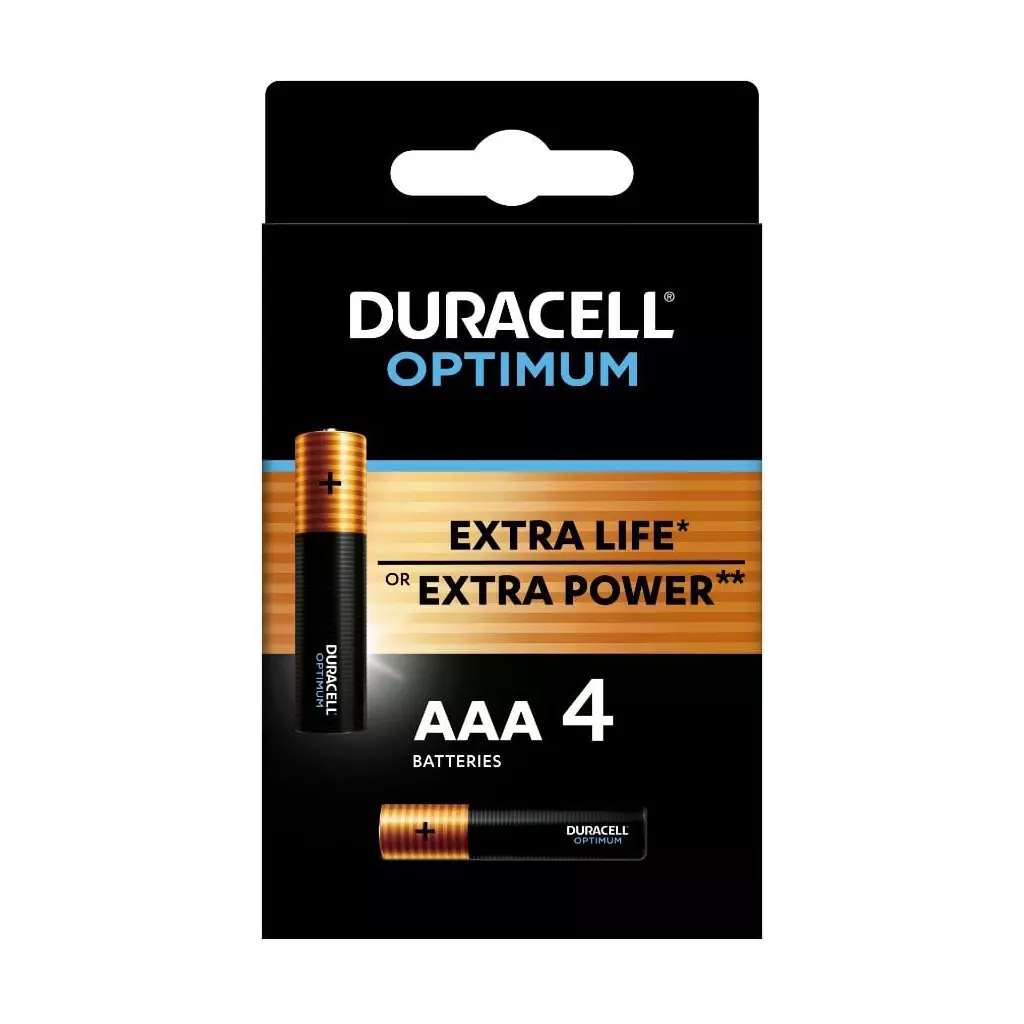 Obrázek produktu Duracell Optimum alkalická baterie, 4 ks (AAA)