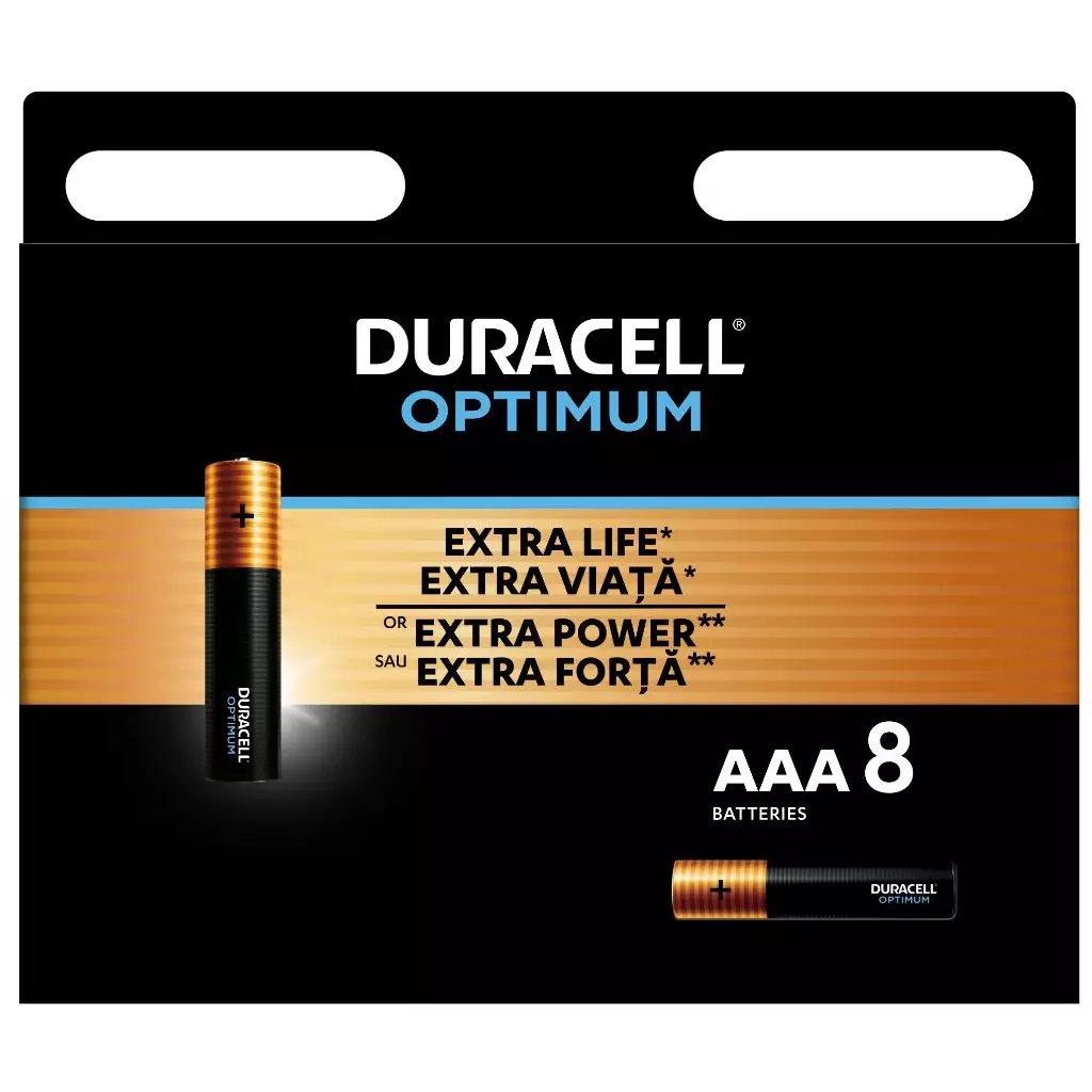 Obrázek produktu Duracell Optimum alkalická baterie, 8 ks (AAA)