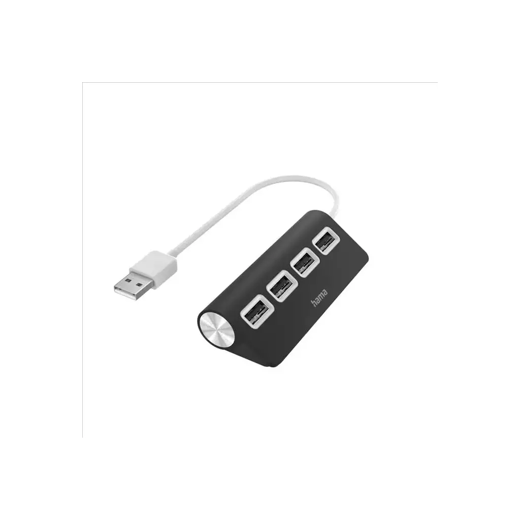 Obrázek produktu Hama USB hub, 4 porty, USB 2.0, černý