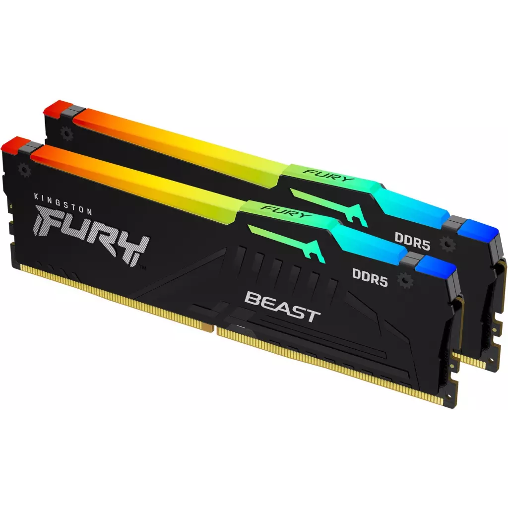 Obrázek produktu Kingston Fury Beast DIMM DDR5 32GB 4800MHz RGB (Kit 2x16GB) - černá