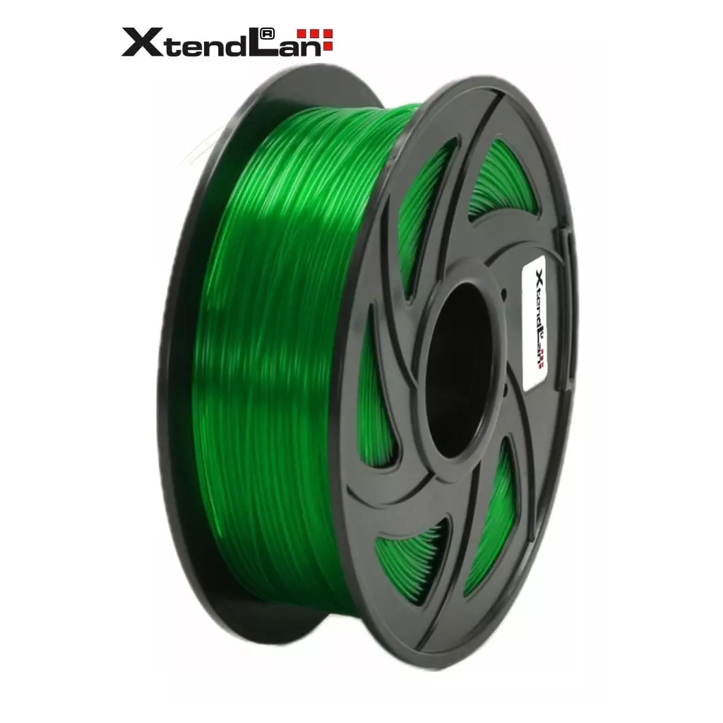 Obrázek produktu XtendLAN PETG filament 1,75mm průhledný zelený 1kg