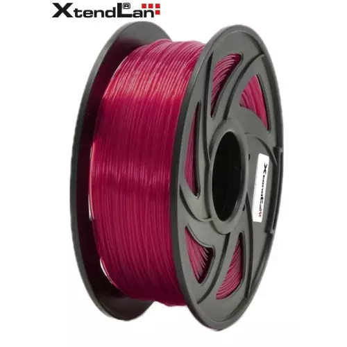 obrázek produktu XtendLAN PLA filament 1,75mm průhledný červený 1kg