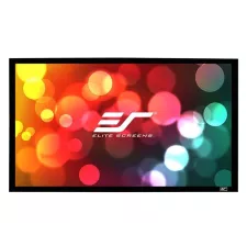 obrázek produktu ELITE SCREENS plátno v pevném rámu 100\" (254 cm)/ 16:9/ 124,4 x 221,4 cm/ Gain 1,1/ rám černý 6 cm