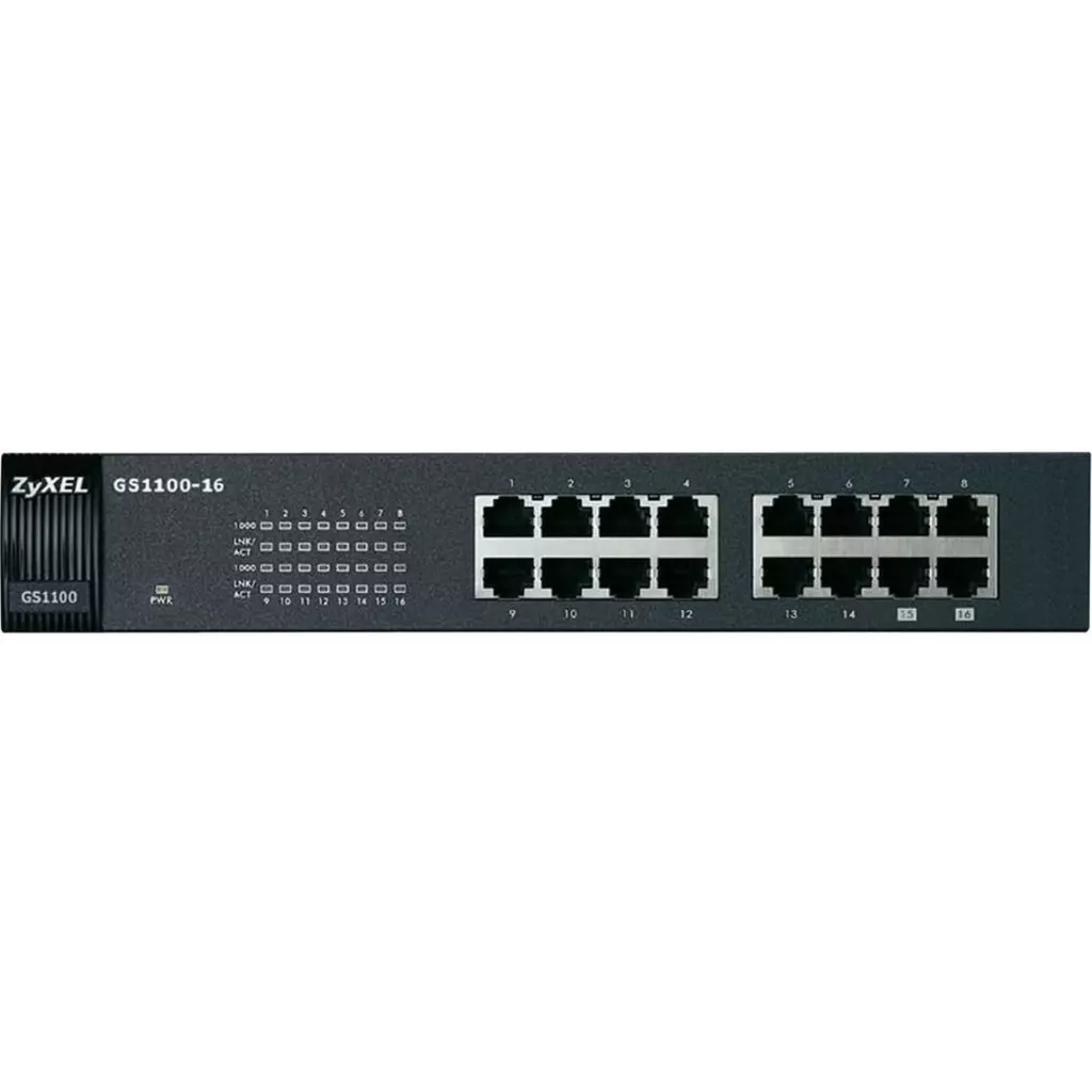 Obrázek produktu ZYXEL 16xGb fanless switch GS1100-16 v3