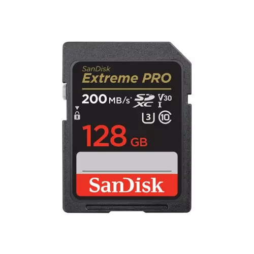 obrázek produktu SanDisk Extreme Pro SDXC 128GB 200 MB/s C10 V30 UHS-I U3