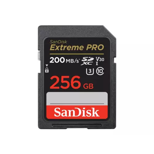 obrázek produktu SanDisk Extreme Pro SDXC 256GB 200 MB/s C10 V30 UHS-I U3