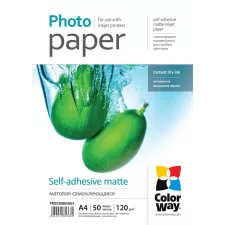 obrázek produktu ColorWay fotopapír/ matte self-adhesive 120g/m2, A4/ 50 kusů