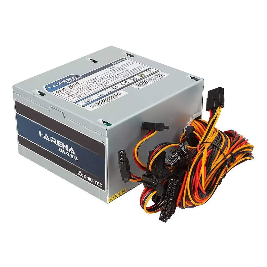 Obrázek produktu CHIEFTEC zdroj GPB-500S 500W, akt. PFC, 12cm fan, 85+, bulk - stříbrná