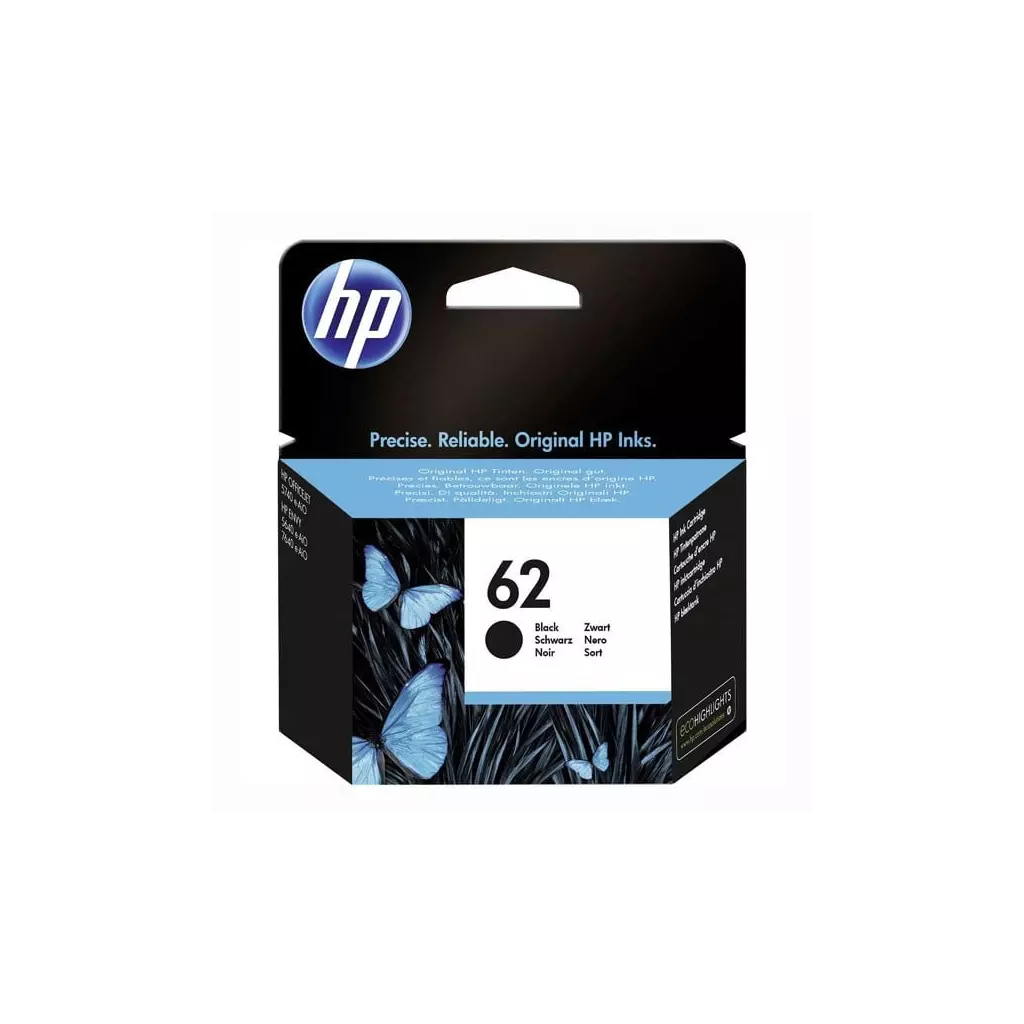 Obrázek produktu HP 62 černá inkoustová náplň, C2P04AE - černá/black
