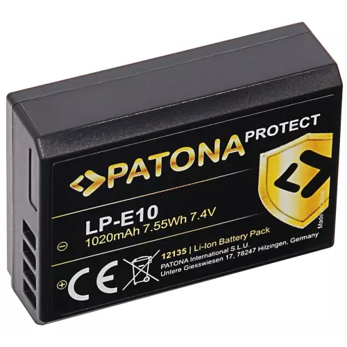 obrázek produktu PATONA baterie pro foto Canon LP-E10 1020mAh Li-Ion Protect