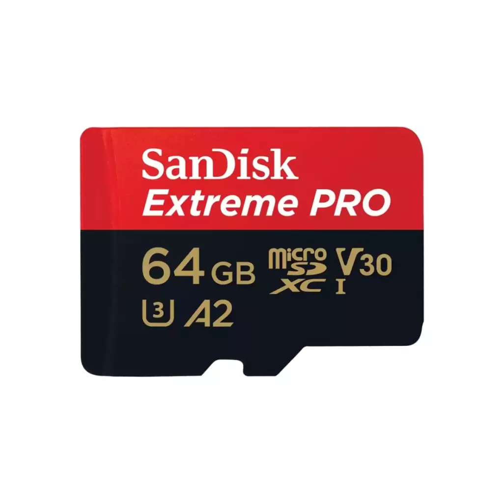 Obrázek produktu SanDisk Extreme PRO microSDXC 64GB 200MB/s UHS-I U3 Class 10 + Adaptér 