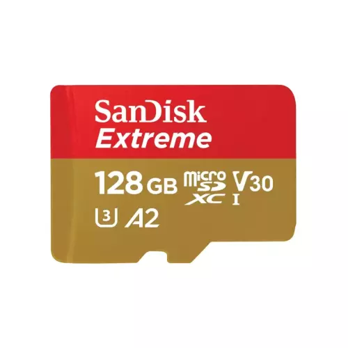 obrázek produktu SanDisk Extreme microSDXC 128GB 190MB/s UHS-I U3 Class 10 + Adaptér