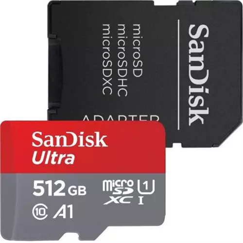 obrázek produktu SanDisk Ultra microSDXC 512GB 150MB/s A1 Class10 UHS-I + Adaptér