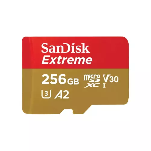 obrázek produktu SanDisk Extreme microSDXC 256GB 190MB/s UHS-I U3 Class 10 + Adaptér
