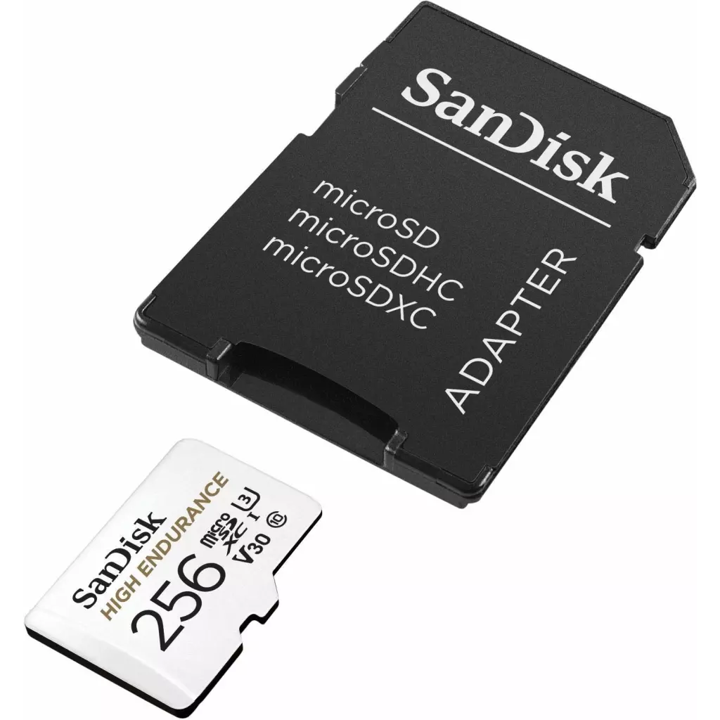 Obrázek produktu SanDisk High Endurance microSDXC 256GB 100MB/s UHS-I U3 Class 10+ Adaptér