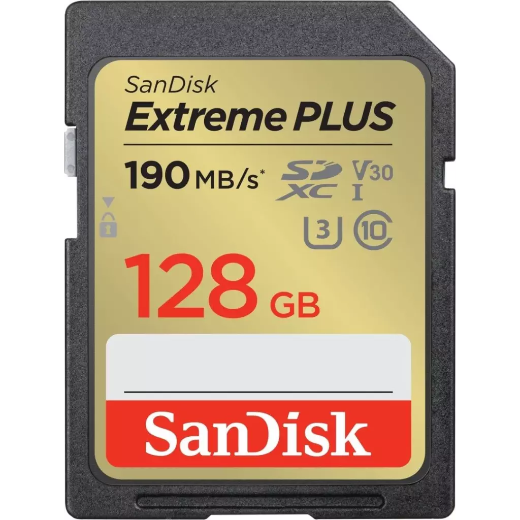 Obrázek produktu SanDisk Extreme PLUS SDXC 128GB 190MB/s UHS-I U3 Class 10