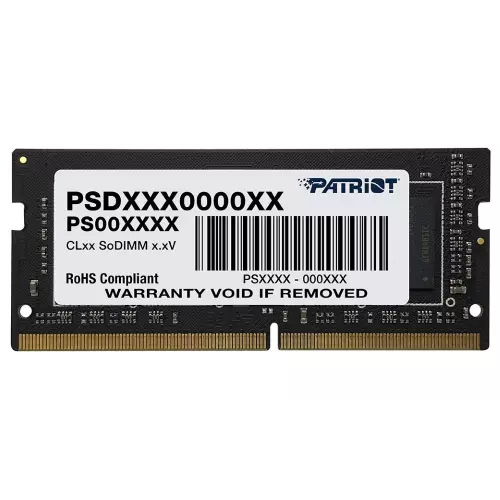 obrázek produktu PATRIOT Signature 8GB DDR4 3200MHz / SO-DIMM / CL22 / 1,2V - černá