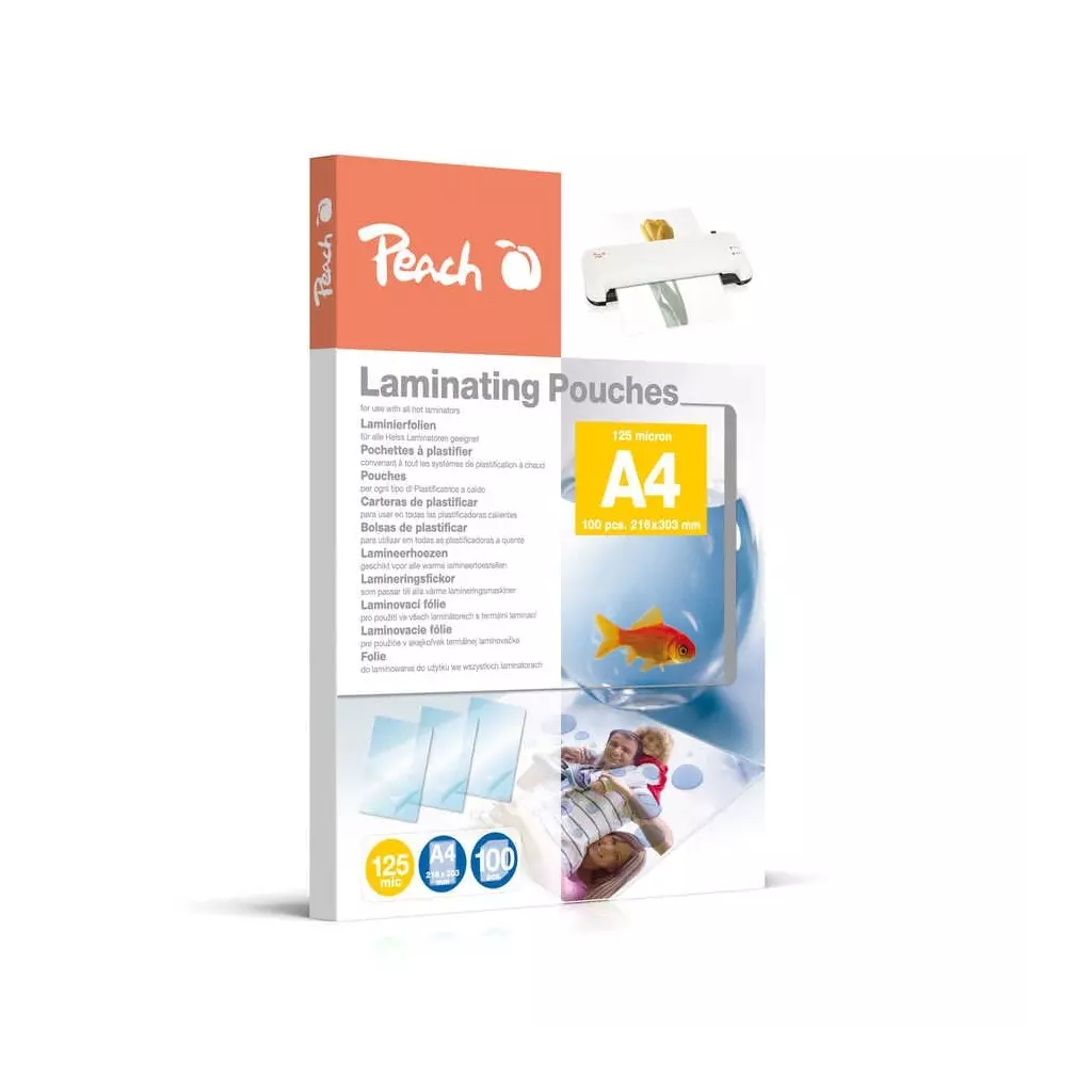 Obrázek produktu Peach Laminovací fólie A4, 125mic, 100ks