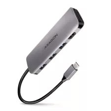 obrázek produktu AXAGON HMC-HCR3A, USB 3.2 Gen 1 hub, porty 3x USB-A, HDMI 4k/30Hz, SD/microSD, kabel USB-C 20cm