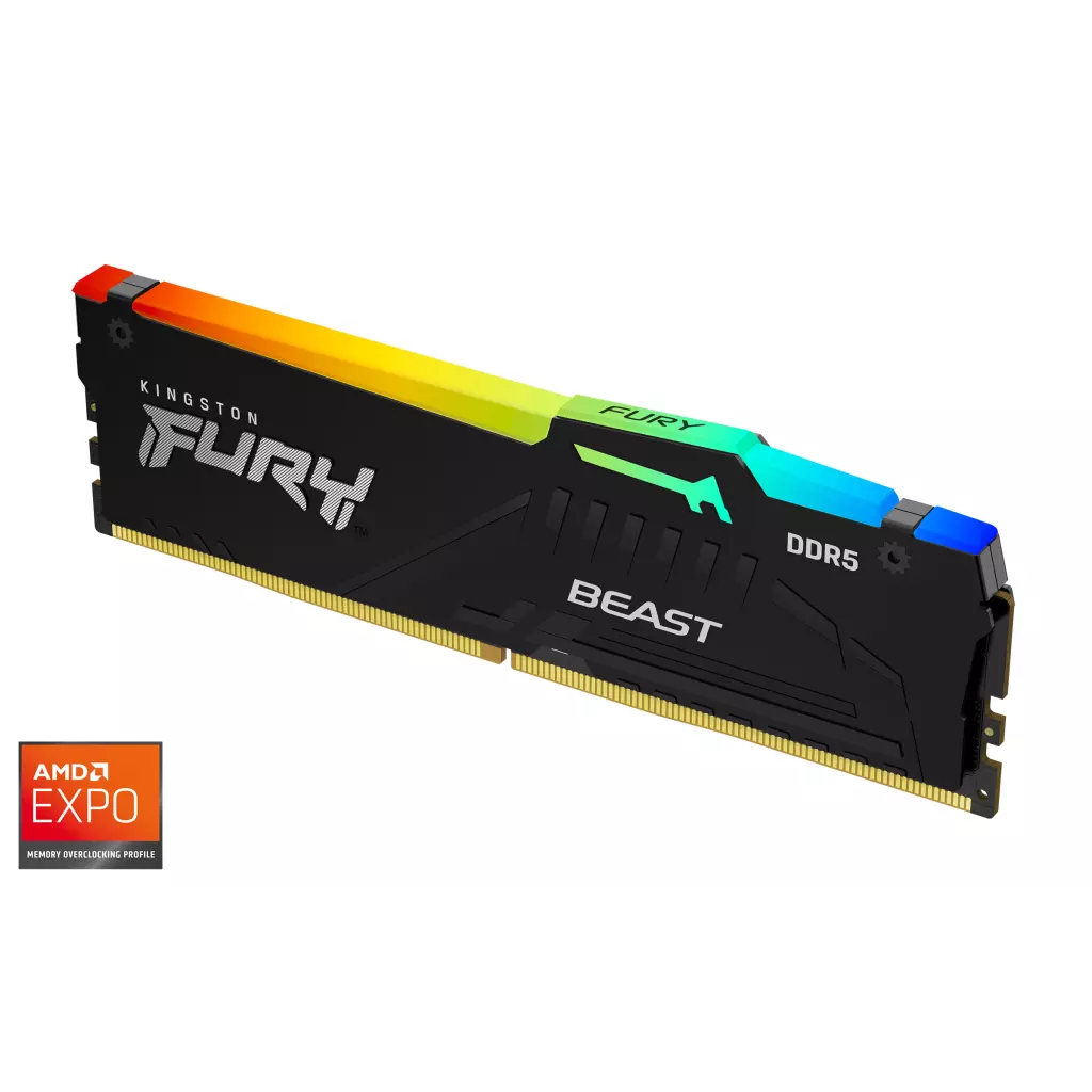 Obrázek produktu Kingston Fury Beast DIMM DDR5 32GB 6000MHz RGB, AMD EXPO - černá