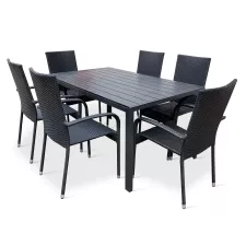 obrázek produktu TEXIM Ratanový nábytek - stůl Viking L + 6x židle PARIS