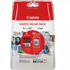 obrázek produktu Canon cartridge CLI-551 C/M/Y/BK multipack + PP-201 10x15cm 50l.
