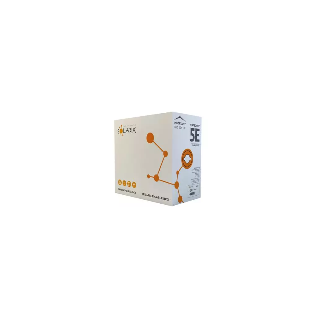 Obrázek produktu Solarix - kabel FTP Cat5e drát 305m PE, venkovní