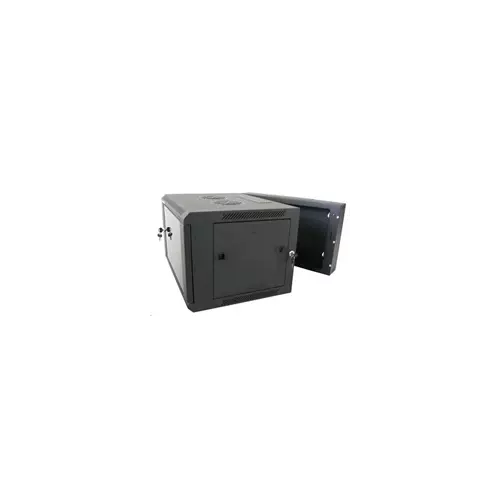 obrázek produktu XtendLan 19" dvoudílný nástěnný rozvaděč 9U 600x550, nosnost 60 kg, skleněné dveře, svařovaný,černý