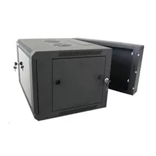 obrázek produktu XtendLan 19\" dvoudílný nástěnný rozvaděč 6U 600x550, nosnost 60 kg, skleněné dveře, svařovaný,černý