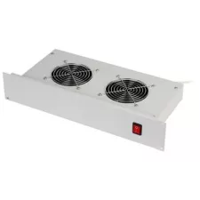 obrázek produktu Triton 19\" horizontální ventilační jednotka, 2 ventilátory, 2U, 220 V / 30 W, bimetalový termostat, šedá