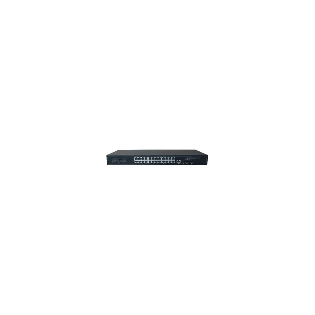 Obrázek produktu ADEX ADS-224GRP-1PO-2F-RM reversní poe managed switch, 24x Gbit port (1x poe out), 2x SFP, metal