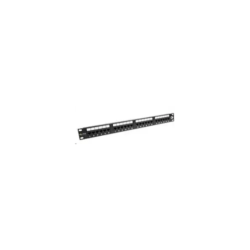 obrázek produktu Solarix - patch panel 24 x RJ45 CAT6 UTP 350 MHz černý 1U