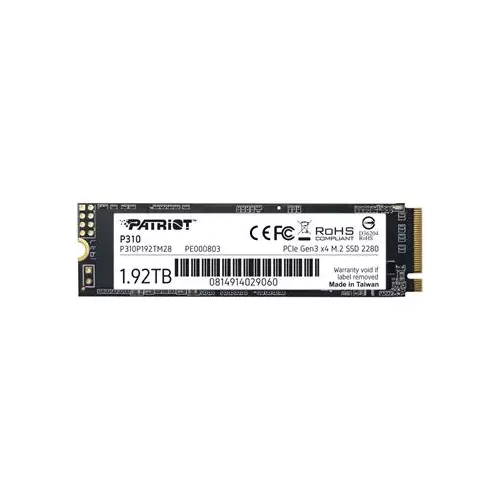 obrázek produktu PATRIOT P310 1,92TB SSD / Interní / M.2 PCIe Gen3 x4 NVMe 1.3 / 2280