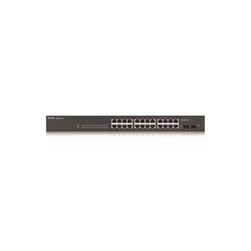 obrázek produktu ZYXEL 24xGb 2xSFP fanless rack web sw.GS1900-24 v2