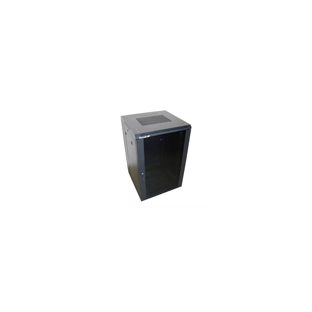 Obrázek produktu XtendLan 18U/600x800 stojanový, černý, skleněné dveře, plná záda
