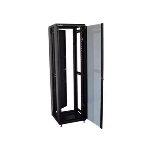 obrázek produktu XtendLan 47U/800x1200 stojanový, černý, skleněné dveře, plná záda
