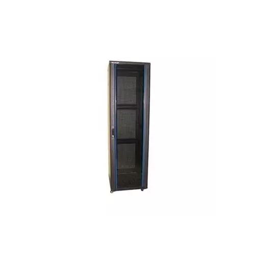 obrázek produktu XtendLan 42U/800x1000 stojanový, černý, skleněné dveře, perforovaná záda