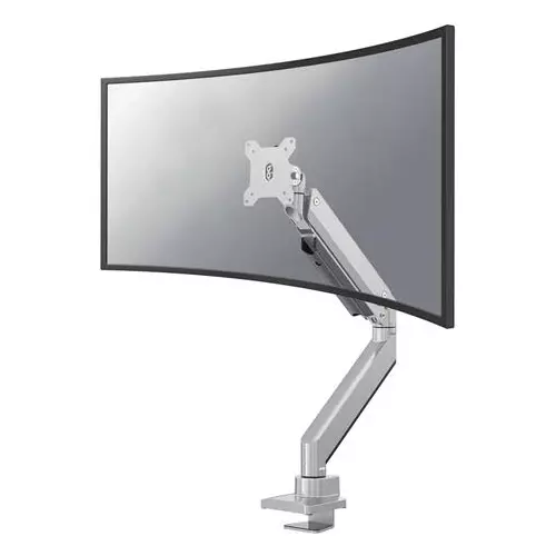 obrázek produktu Neomounts Select NM-D775SILVERPLUS/Držák zakřiv. displeje/na stůl/10-49"/svorka/VESA 100X100/nosn. 10kg/plyn. píst/stří