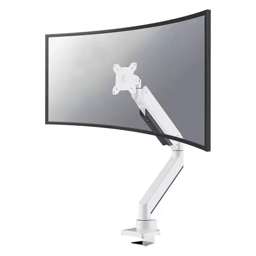 obrázek produktu Neomounts Select NM-D775WHITEPLUS/Držák zakřiv. displeje/na stůl/10-49"/svorka/VESA 100X100/nosn. 10kg/plyn. píst/bilý