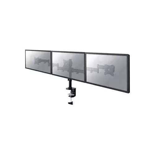 obrázek produktu Neomounts Select NM-D135D3BLACK/Držák displeje/na stůl/10-27"/svorka+průchodka/VESA 100X100/nosn.3x 8kg/3 displeje/čern
