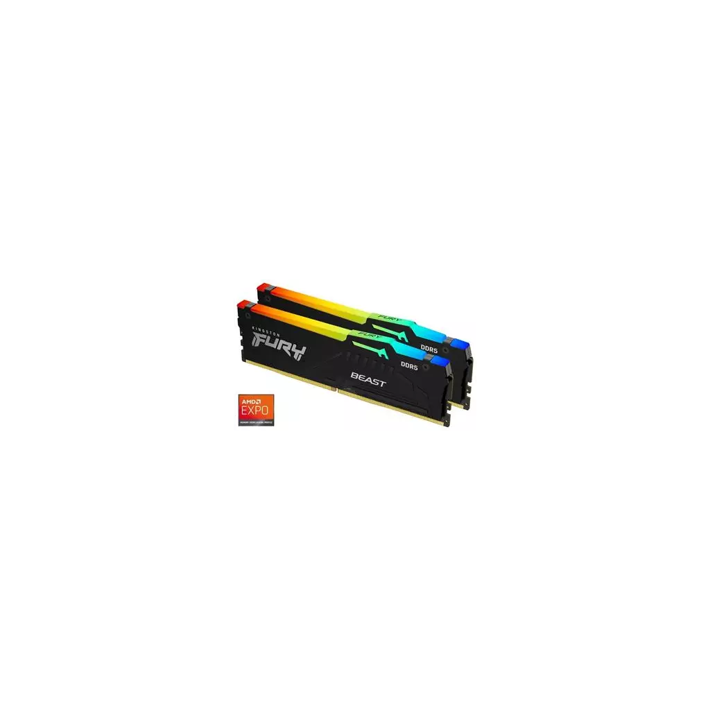 Obrázek produktu Kingston FURY Beast EXPO/DDR5/64GB/5200MHz/CL36/2x32GB/RGB/Black