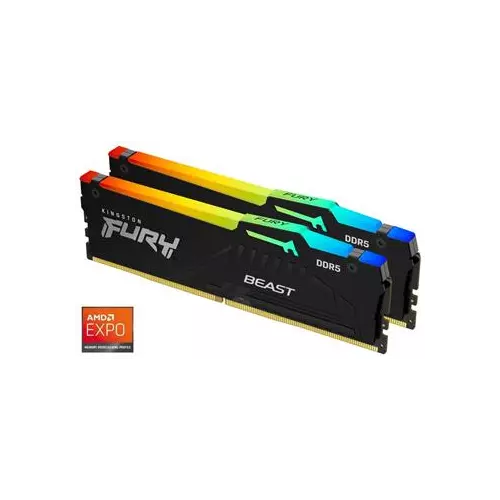 obrázek produktu Kingston FURY Beast EXPO/DDR5/64GB/6000MHz/CL36/2x32GB/RGB/Black