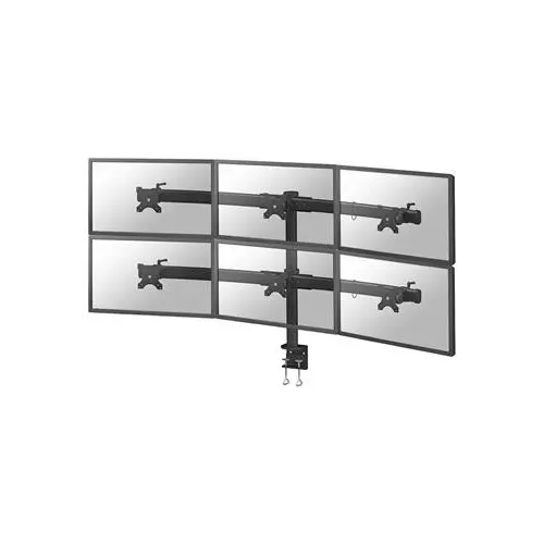obrázek produktu Neomounts FPMA-D700D6/Držák displeje/na stůl/19-27"/svorka/VESA 100X100/nosn. 6x8kg/6 displejů/černý