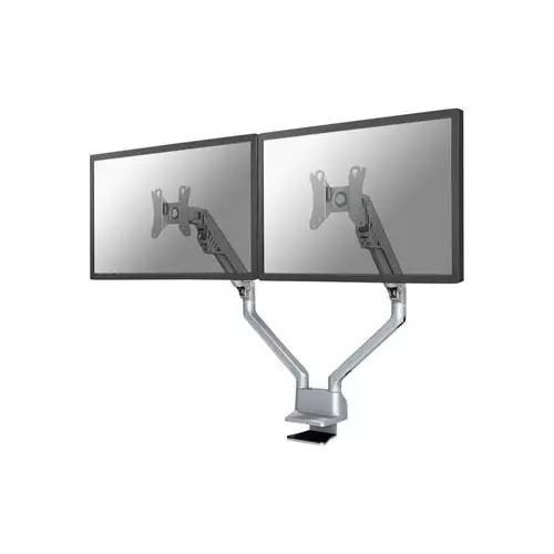 obrázek produktu Neomounts FPMA-D750DSILVER/Držák displeje/na stůl/10-32"/svorka+průchodka/VESA 100X100/plyn. píst/nosn.2x8kg/2 displeje