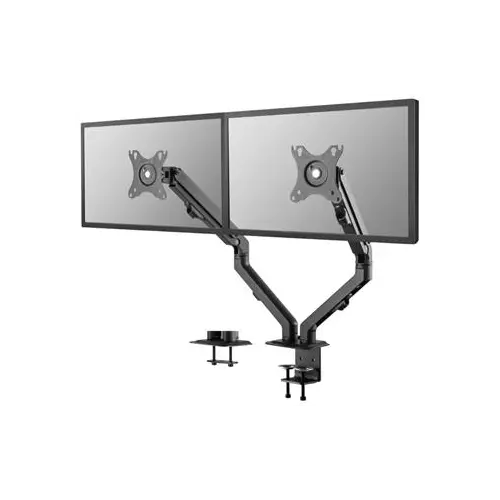obrázek produktu Neomounts FPMA-D650DBLACK/Držák displeje/na stůl/17-27"/svorka+průchodka/VESA 100X100/nosn.2x7kg/2 displeje/černý
