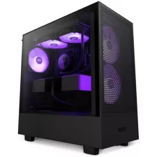 obrázek produktu NZXT skříň H5 Flow RGB edition / 2x120 mm fan / USB 3.0 / USB-C 3.1 / RGB / průhledná bočnice / mesh panel / černá