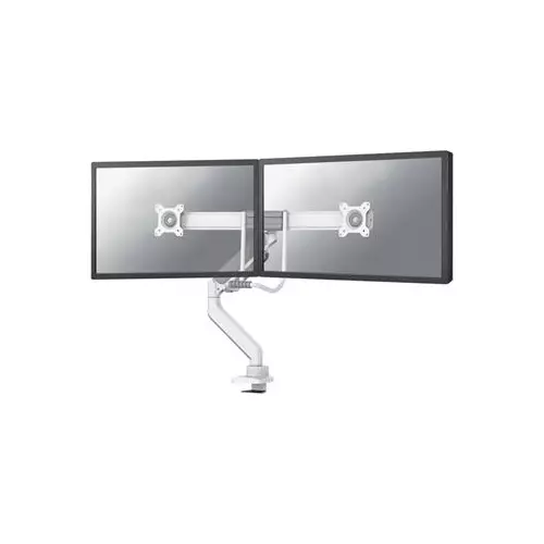 obrázek produktu Neomounts DS75-450WH2 /Držák displeje/na stůl/17-32"/svorka+průchodka/VESA 100X100/nosn.2x8kg/plyn. píst/2 displeje/bíl