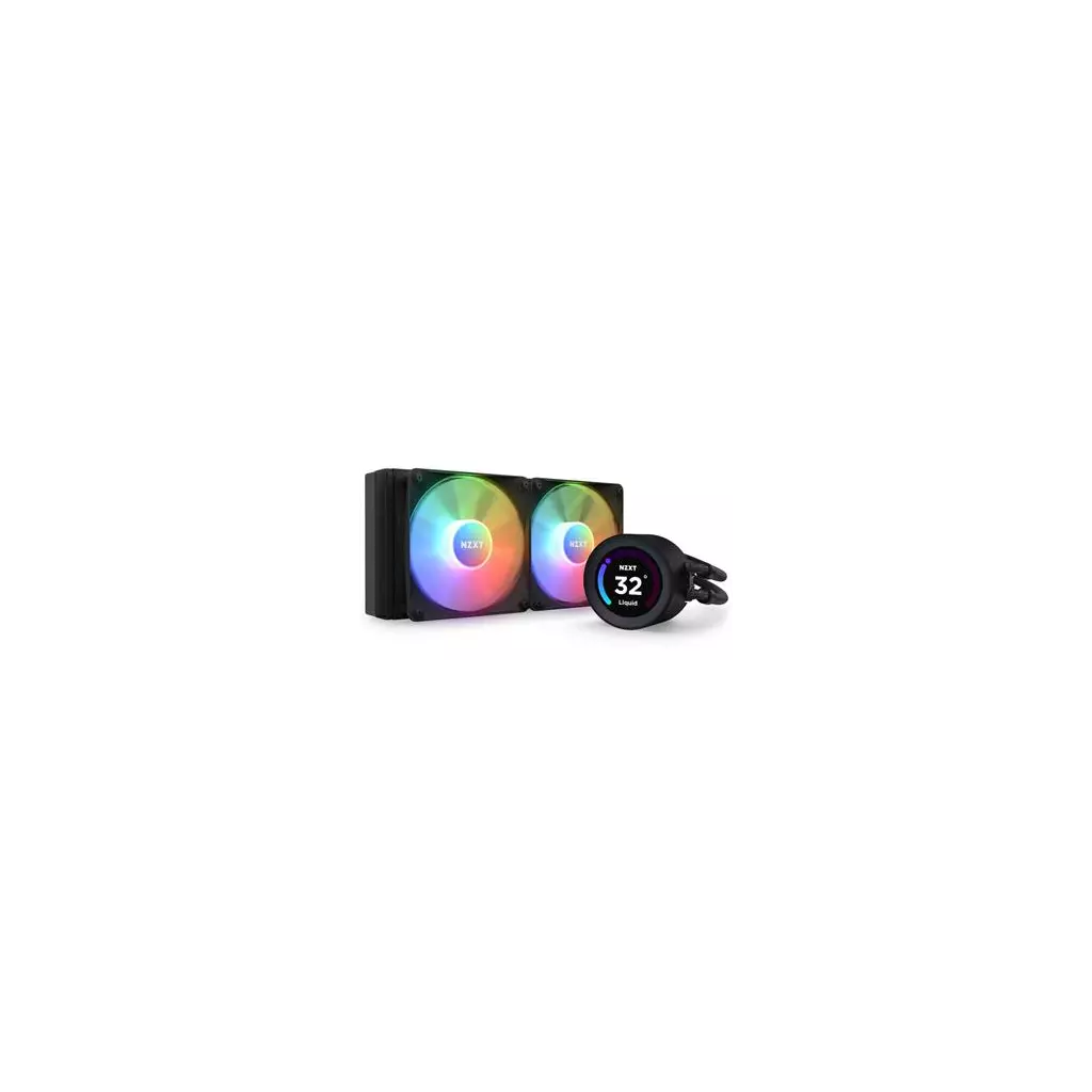 Obrázek produktu NZXT vodní chladič Kraken 240 ELITE RGB / 2x120mm RGB fan / 4-pin PWM / LCD disp. / 6 let