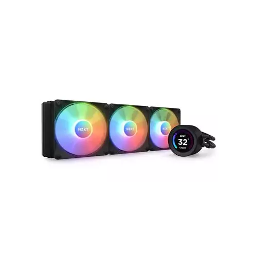 obrázek produktu NZXT vodní chladič Kraken 360 ELITE RGB / 3x120mm RGB fan / 4-pin PWM / LCD disp. / 6 let