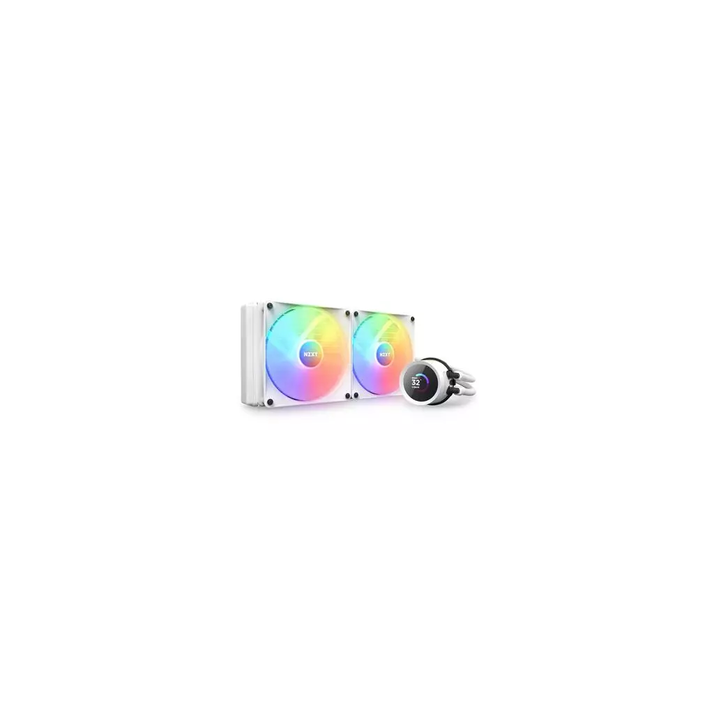 Obrázek produktu NZXT vodní chladič Kraken 280 RGB / 2x140mm fan / 4-pin PWM / LCD disp. / 6 let / bílý